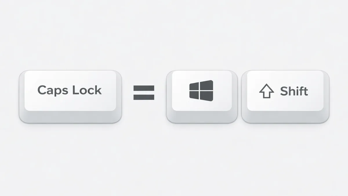 Caps Lock remapped to Super+Shift